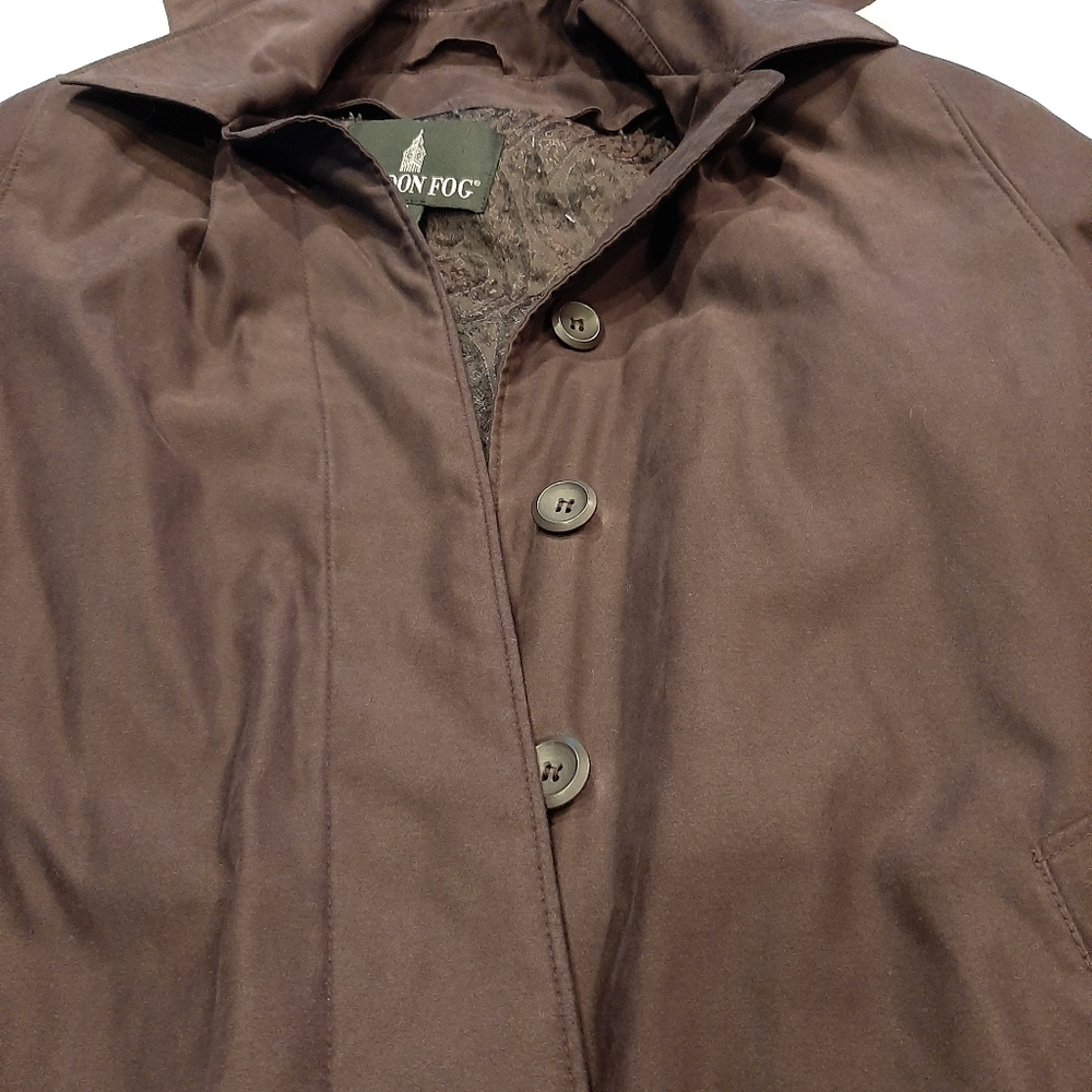 LONDON FOG Purple coat with removable hood - Picture 9 of 13